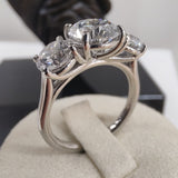 Platinum Trilogy 1.75ct Central Labgrown Diamond Ring-The Diamond Setter