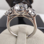 Platinum Trilogy 1.75ct Central Labgrown Diamond Ring-The Diamond Setter