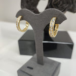 18ct Yellow Gold 2.76ctw Natural Diamond Hoop Earrings-The Diamond Setter