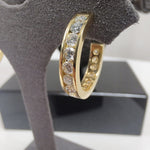 18ct Yellow Gold 2.76ctw Natural Diamond Hoop Earrings-The Diamond Setter