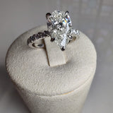 Platinum Pear Cut Lab Grown Diamond Ring | 2.57ct Total Diamond Weight-The Diamond Setter