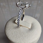 Platinum Pear Cut Lab Grown Diamond Ring | 2.57ct Total Diamond Weight-The Diamond Setter