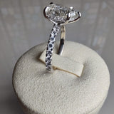 Platinum Pear Cut Lab Grown Diamond Ring | 2.57ct Total Diamond Weight-The Diamond Setter
