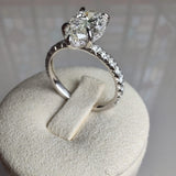 Platinum Pear Cut Lab Grown Diamond Ring | 2.57ct Total Diamond Weight-The Diamond Setter