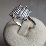 Platinum Three Stone Baguette Diamond Ring | 2.10ct D IF Lab Grown Diamonds-The Diamond Setter