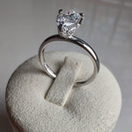 Platinum Pear Cut Lab Grown Diamond Ring with Hidden Halo | 1.17ct Total Diamond Weight-The Diamond Setter