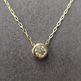 14ct Yellow Gold Diamond Slider Pendant – 0.45ct Natural Diamond-The Diamond Setter