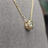 14ct Yellow Gold Diamond Slider Pendant – 0.45ct Natural Diamond-The Diamond Setter