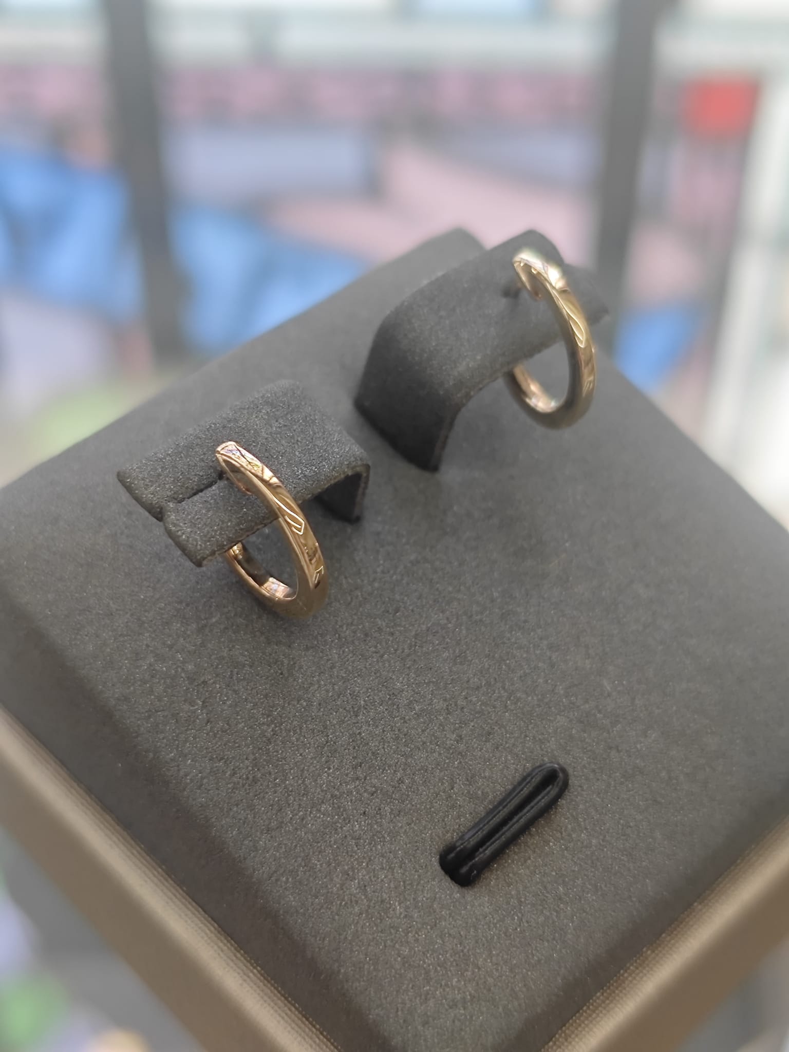 9ct Yellow Gold Hidden Hinge Horseshoe Huggie Earrings-The Diamond Setter