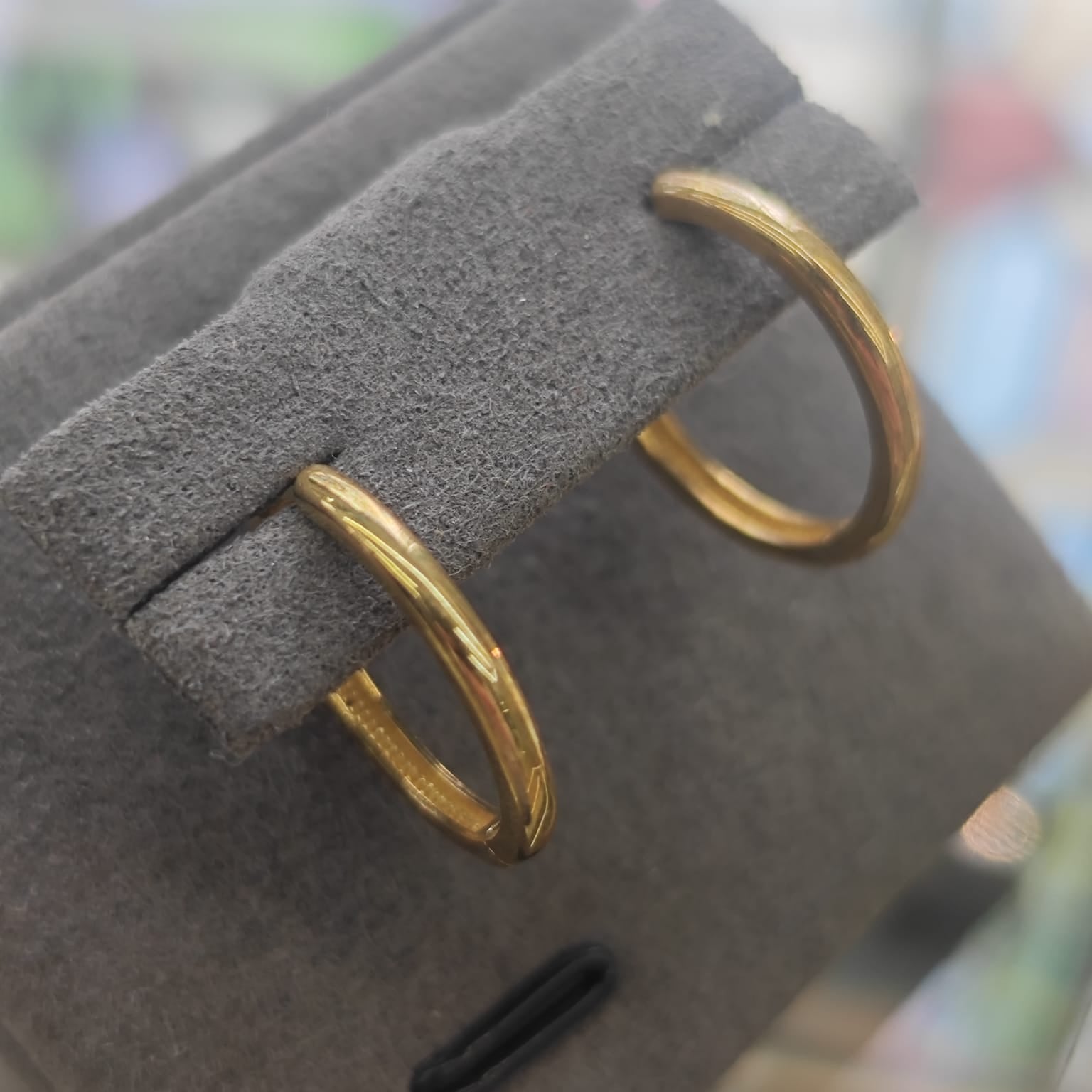 9ct Yellow Gold Hidden Hinge Hoop Earrings-The Diamond Setter