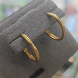 9ct Yellow Gold Hidden Hinge Hoop Earrings-The Diamond Setter
