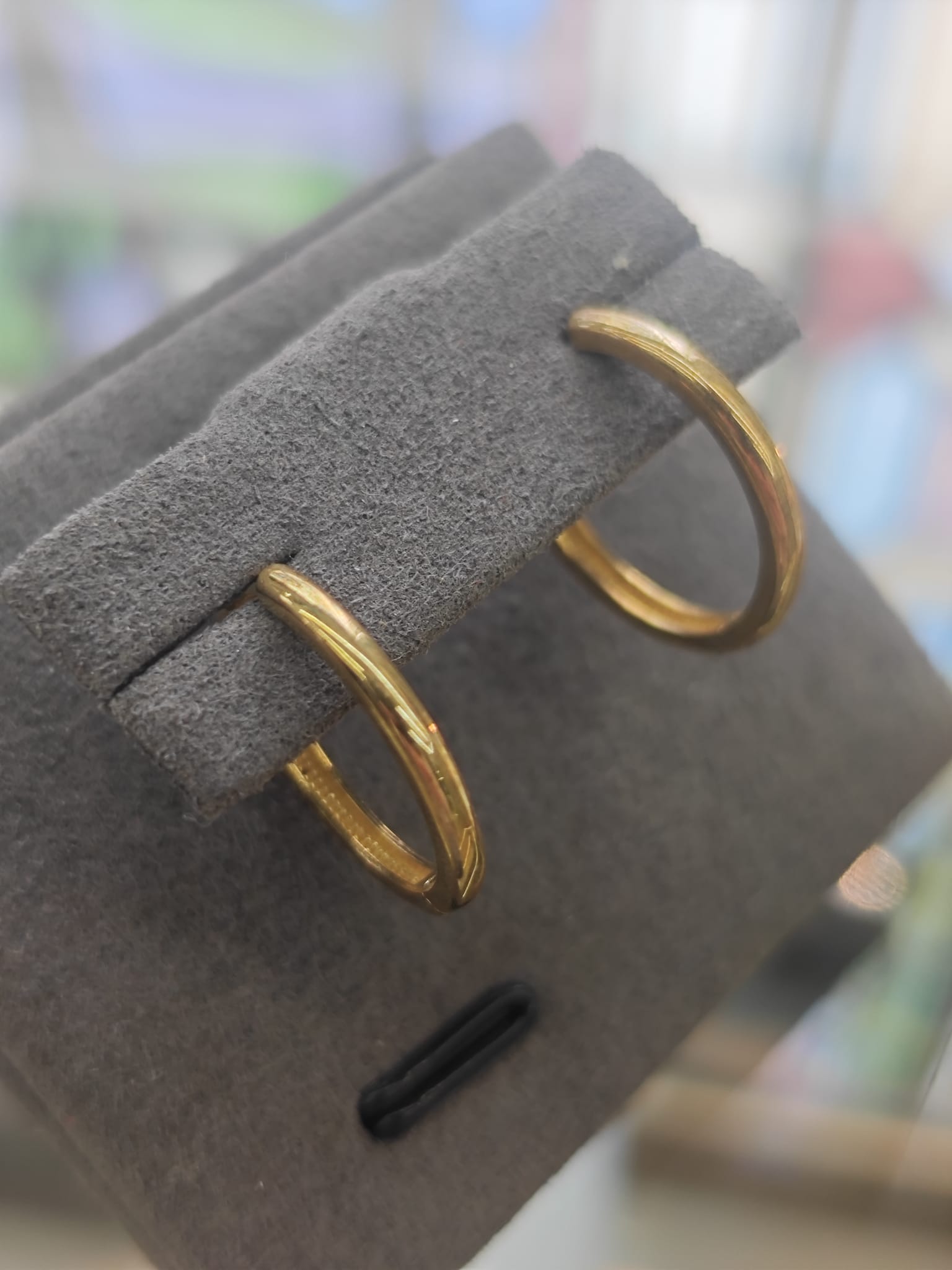 9ct Yellow Gold Hidden Hinge Hoop Earrings-The Diamond Setter