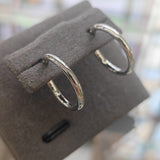 18ct White Gold 22mm Hoop Earrings-The Diamond Setter