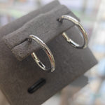 18ct White Gold Hoop Earrings – 18mm-The Diamond Setter