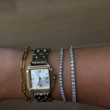 9ct White Gold Lab-Grown Diamond Tennis Bracelet