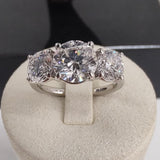 Platinum Trilogy 1.75ct Central Labgrown Diamond Ring-The Diamond Setter
