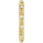 Floral inspired wedding band-The Diamond Setter