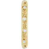 Floral inspired wedding band-The Diamond Setter
