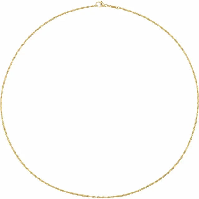Yellow Gold 1.5 mm Barleycorn 18" Chain-The Diamond Setter
