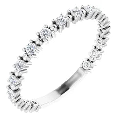 Beaded diamond anniversary band-The Diamond Setter