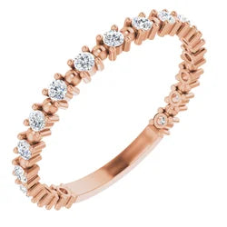 Beaded diamond anniversary band-The Diamond Setter