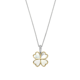 Gold Plated Clover Mother of Pearl Pendant-The Diamond Setter
