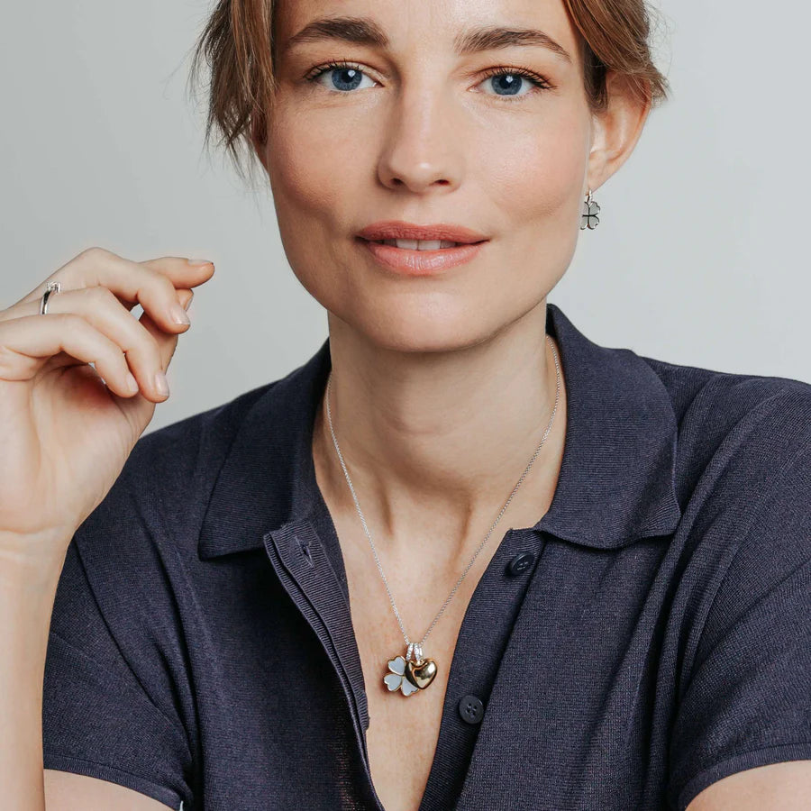 Gold Plated Clover Mother of Pearl Pendant-The Diamond Setter