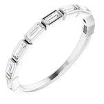 Dainty baguette diamond anniversary band-The Diamond Setter