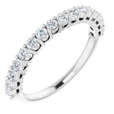 Claw set round diamond anniversary band-The Diamond Setter