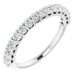 Claw set round diamond anniversary band-The Diamond Setter