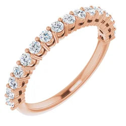 Claw set round diamond anniversary band-The Diamond Setter