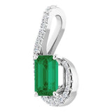 Emerald and diamonds in a beautiful white gold pendant-The Diamond Setter