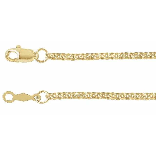 Solid gold rolo chain – The Diamond Setter