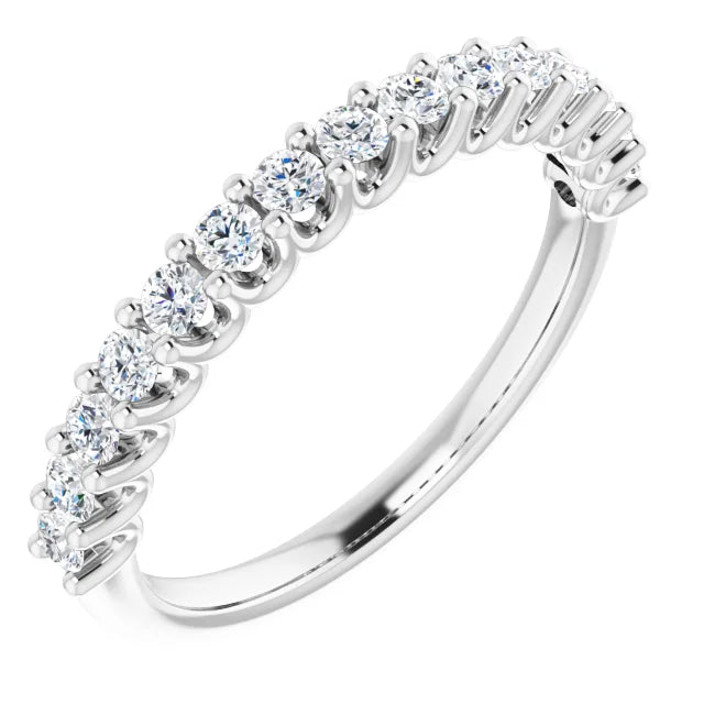 Half eternity round diamond anniversary ring-The Diamond Setter