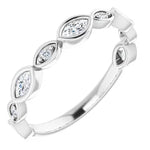Marquise and round diamond anniversary band-The Diamond Setter