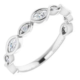 Marquise and round diamond anniversary band-The Diamond Setter
