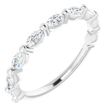 Marquise diamond anniversary ring-The Diamond Setter