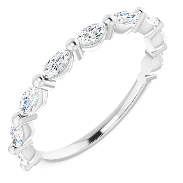 Marquise diamond anniversary ring-The Diamond Setter
