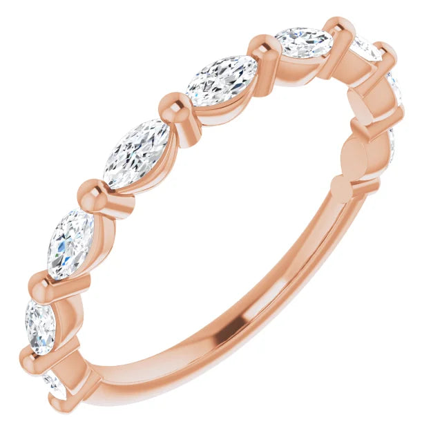 Marquise diamond anniversary ring-The Diamond Setter