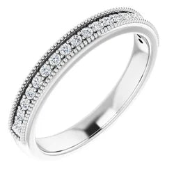 Milgrain edge wedding band-The Diamond Setter