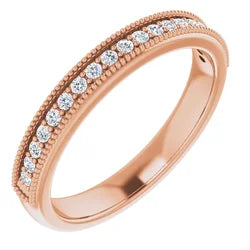Milgrain edge wedding band-The Diamond Setter