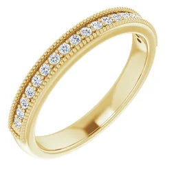 Milgrain edge wedding band-The Diamond Setter