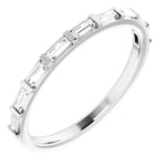 Natural baguette diamond anniversary band-The Diamond Setter