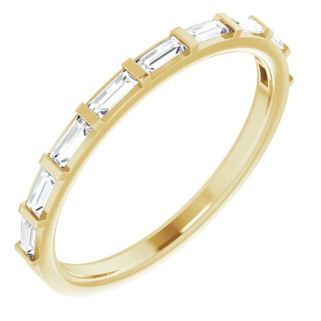 Natural baguette diamond anniversary band-The Diamond Setter