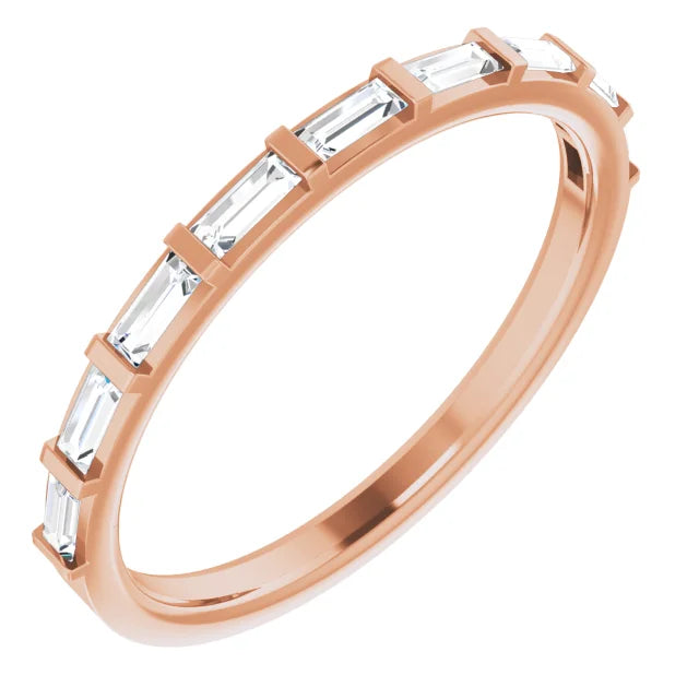 Natural baguette diamond anniversary band-The Diamond Setter