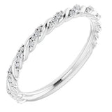 Pavé Twisted Anniversary Band-The Diamond Setter