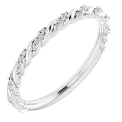 Pavé Twisted Anniversary Band-The Diamond Setter