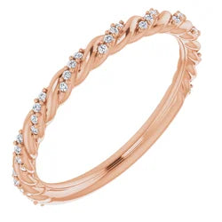 Pavé Twisted Anniversary Band-The Diamond Setter