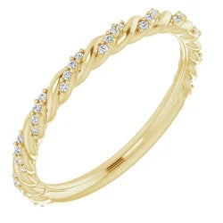 Pavé Twisted Anniversary Band-The Diamond Setter