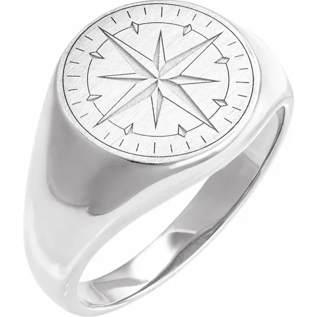 Compass Signet Ring-Ring-The Diamond Setter